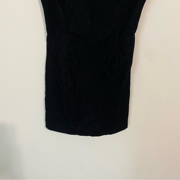 Jessica McClintock Vintage Black Velvet Open Back Dress - Picture 3 of 7